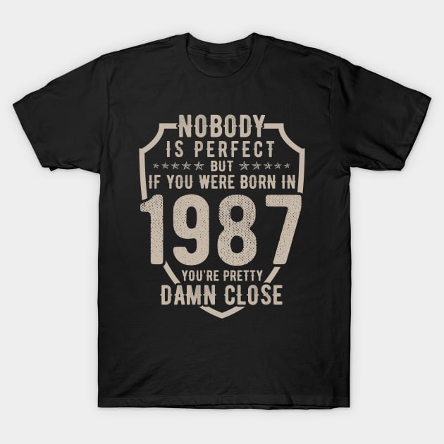 1987 Limited Edition 33 Years of Being Awesome T-Shirt by mo designs 95